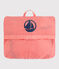 Windjack van gerecycled polyester voor meisje - jongen roze GROSEILLER/wit MARSHMALLOW