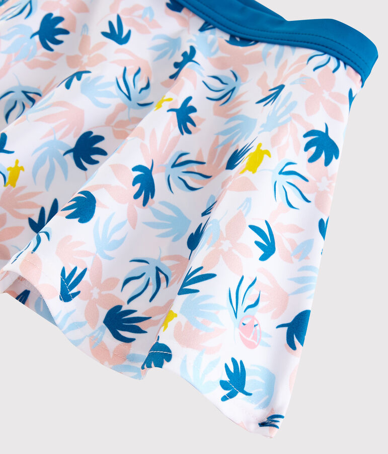 Jupe de bain enfant fille blanc MARSHMALLOW/blanc MULTICO