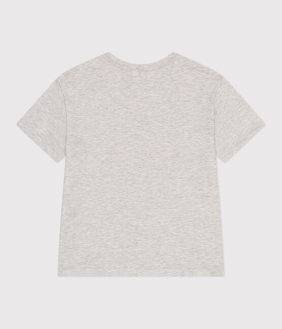 Teeshirt enfant en coton manches courtes imprimé gris BELUGA CHINE