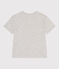 Teeshirt enfant en coton manches courtes imprimé gris BELUGA CHINE