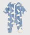 Overpyama in fleece voor de winter met beertjesmotief voor baby's BEACH/ MILK