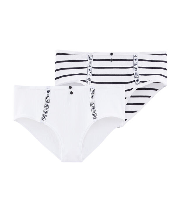 Set met 2 damesslipjes met hoge taille multicouleur