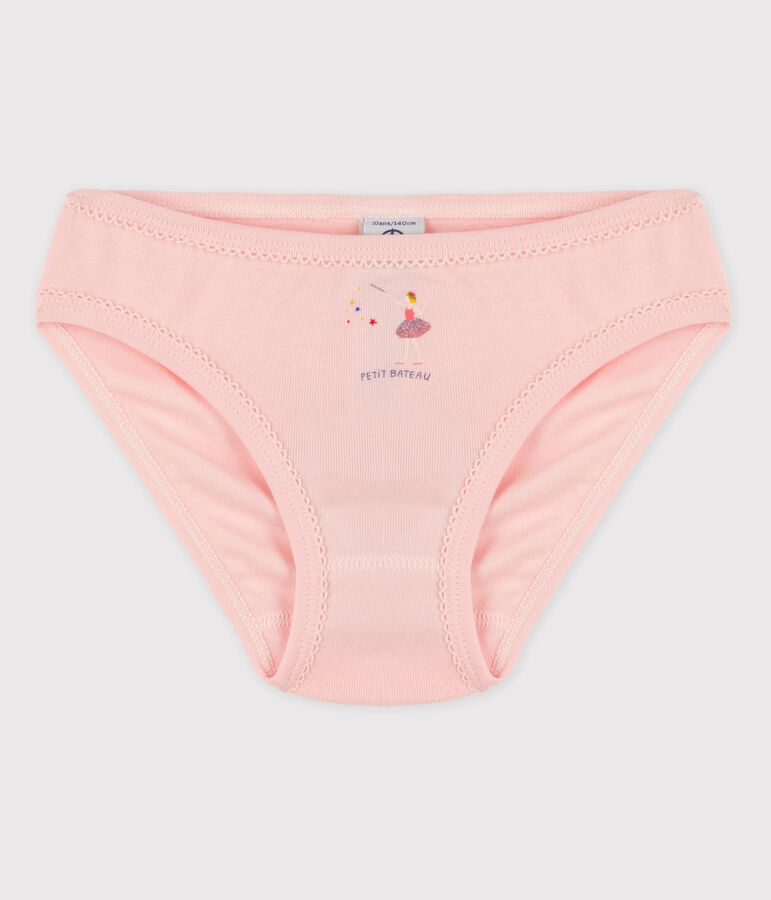 Culotte petite fille en coton rose