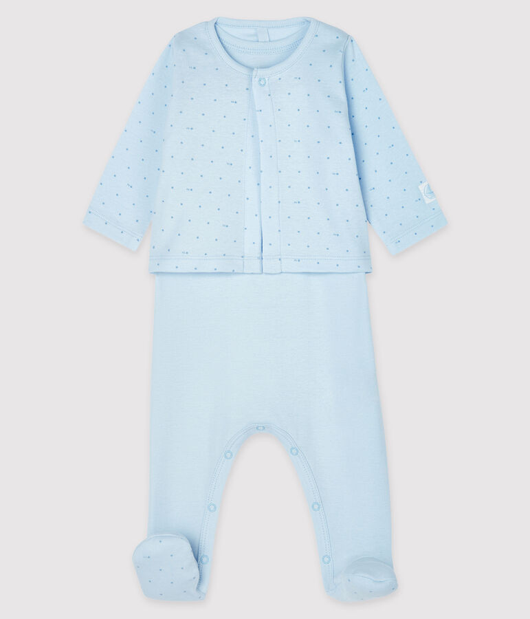 Set van 2 kledingstukken van gebreide stof voor baby's blauw FRAICHEUR/blauw ACIER