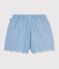 Effen katoenen short voor kinderen blauw