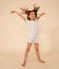 Katoenen pyjamashort met regenboogprint voor kinderen wit MARSHMALLOW/wit MULTICO