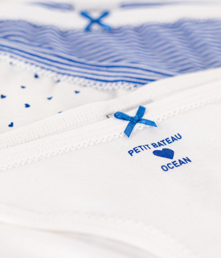 Lot de 3 culottes en coton petite fille multicouleur