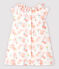 Robe manches courtes en popeline bébé fille blanc MARSHMALLOW/blanc MULTICO