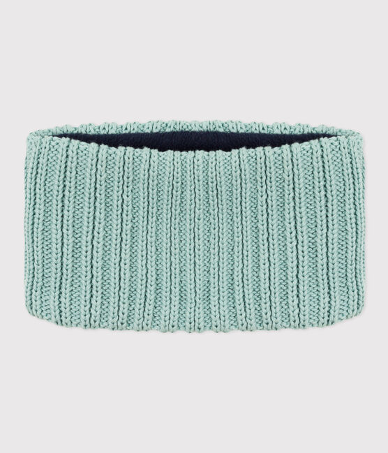 Snood en tricot doublé en polaire bébé/enfant garçon-fille vert PAUL