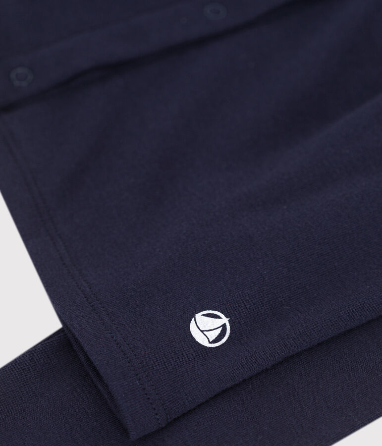 Effen katoenen cardigan voor kinderen blauw