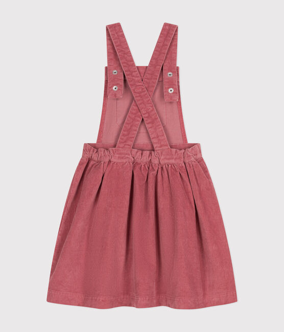 Fluwelen salopettejurk voor meisjes roze ROSEWOOD