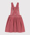 Fluwelen salopettejurk voor meisjes roze ROSEWOOD
