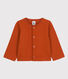 Cardigan bébé uni en jersey épais