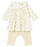 Robe legging bébé fille blanc MARSHMALLOW/jaune DORE