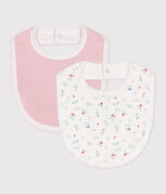 Lots de deux bavoirs bébé en coton imprimé variante 1