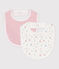 Lots de deux bavoirs bébé en coton imprimé variante 1