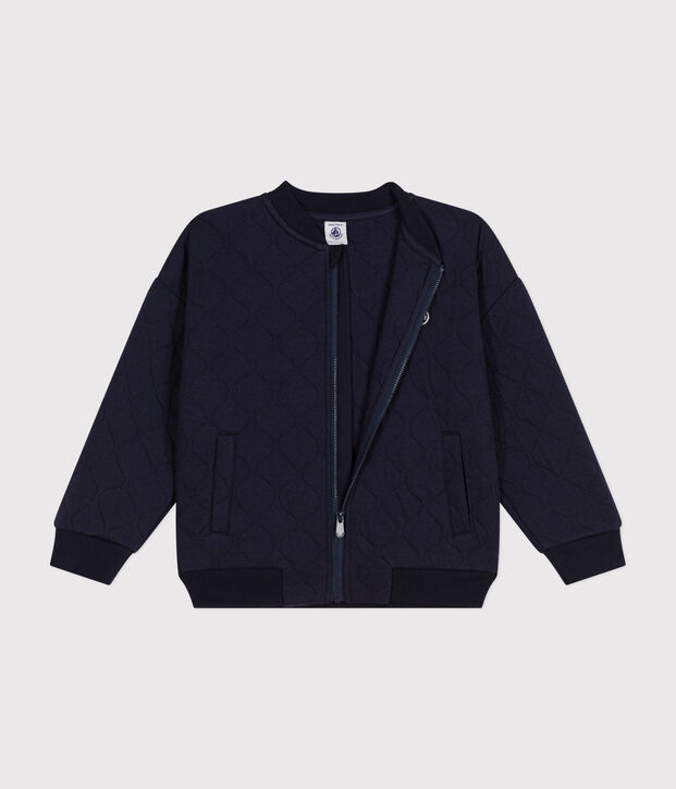 Gilet en tubique enfant gar&ccedil;on bleu marine