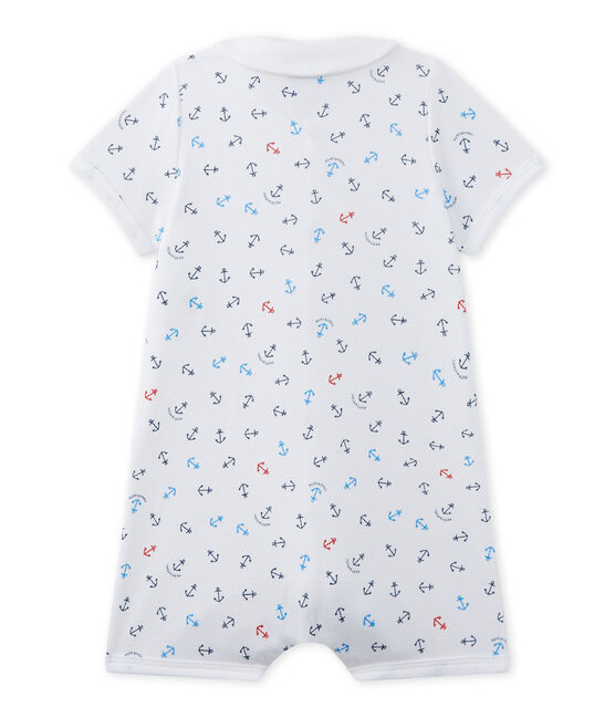 Combicourt bébé garçon imprimé blanc ECUME/blanc MULTICO
