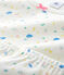 Pyjacourt à fleurs petite fille en coton et lin blanc MARSHMALLOW/blanc MULTICO