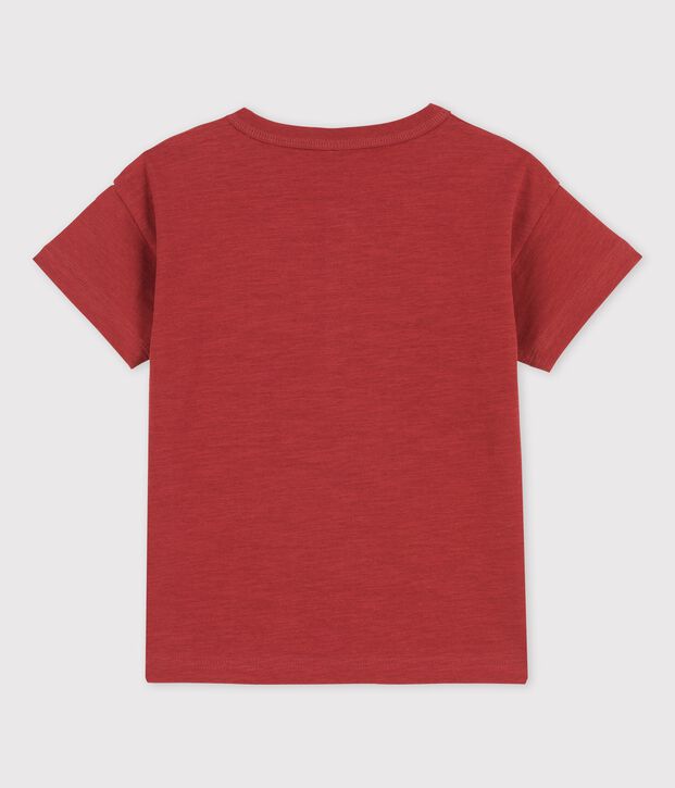 T-shirt manches courtes enfant fille/gar&ccedil;on marron