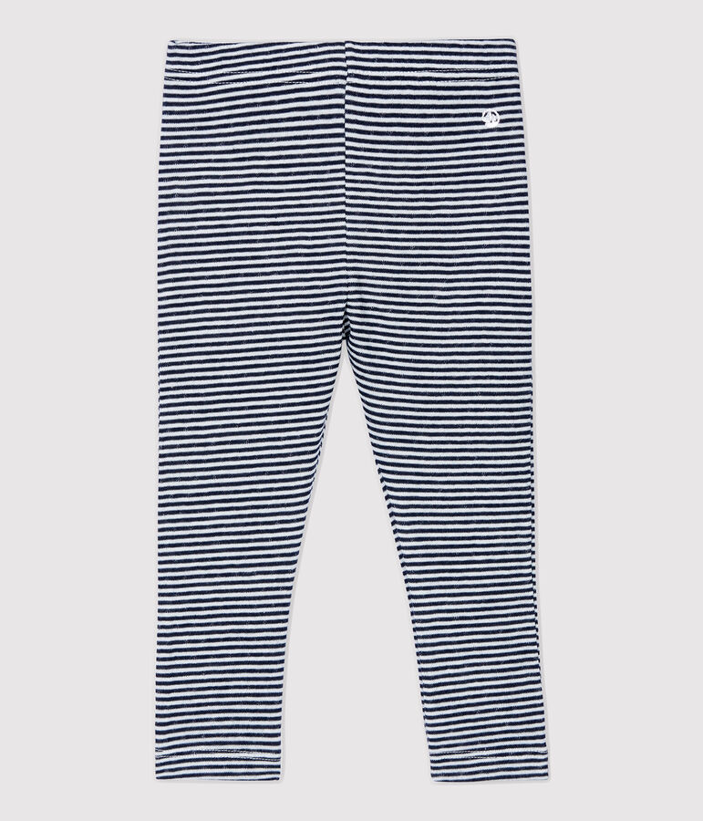 Katoenen babylegging. blauw/wit