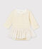 Body robe bébé fille blanc MARSHMALLOW/jaune DORE