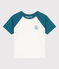 Katoenen T-shirt met korte mouwen en print voor kinderen groen MARSHMALLOW/ DRAGONFLY