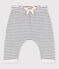 Pantalon à rayures marinières bébé en tubique en coton blanc MARSHMALLOW/bleu SMOKING