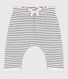 Pantalon à rayures marinières bébé en tubique en coton