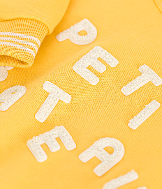 Sweatshirt en molleton enfant fille / garçon jaune DAISY