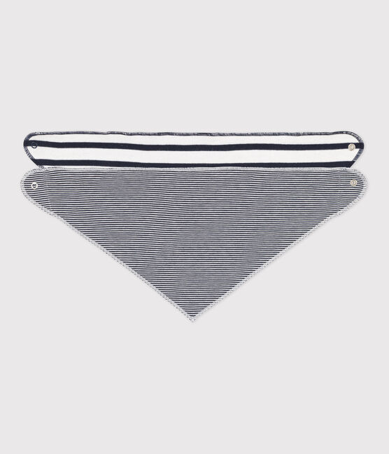Set van 2 babybandana's-slabbetjes met streepjes variante 1