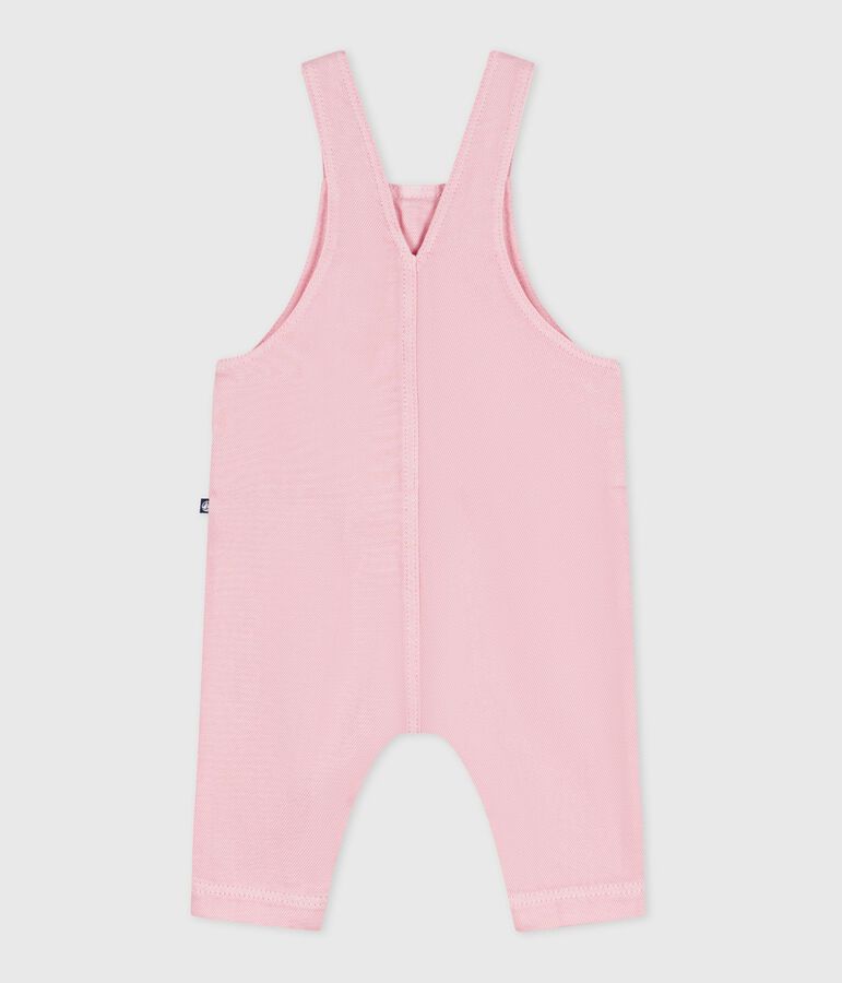 Salopette longue b&eacute;b&eacute; en coton, unie rose