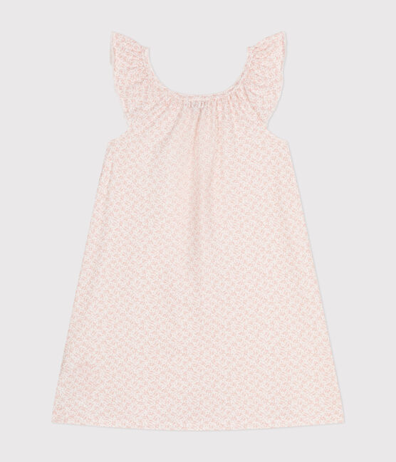 Katoenen nachthemd met bloemen voor kinderen MARSHMALLOW/ PANTY