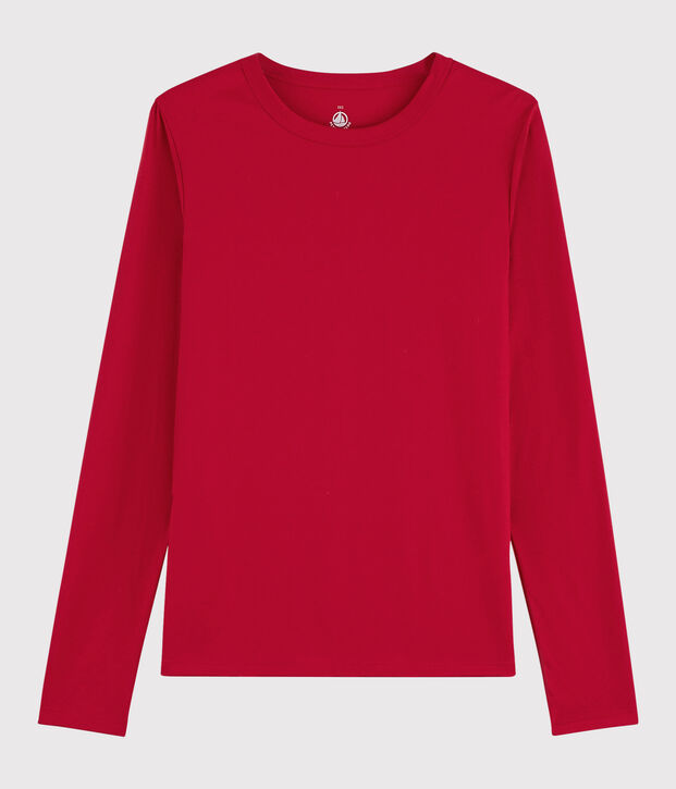 Katoenen dames T-shirt Sea island rood