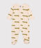 Pyjama imprimé animal en coton bébé blanc AVALANCHE/ MULTICO