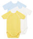 Trio de bodies naissance manches courtes bébé garçon