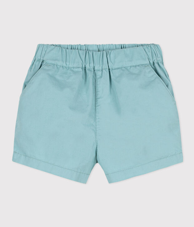 Short in stevige keperstof voor baby's groen