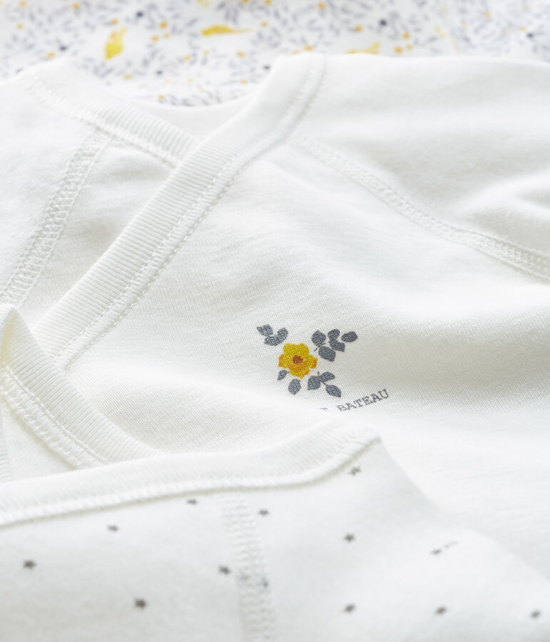 Set van 3 rompertjes met lange mouwen voor baby meisje multicouleur