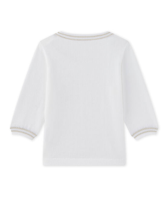 Pull bébé garçon en tricot blanc MARSHMALLOW