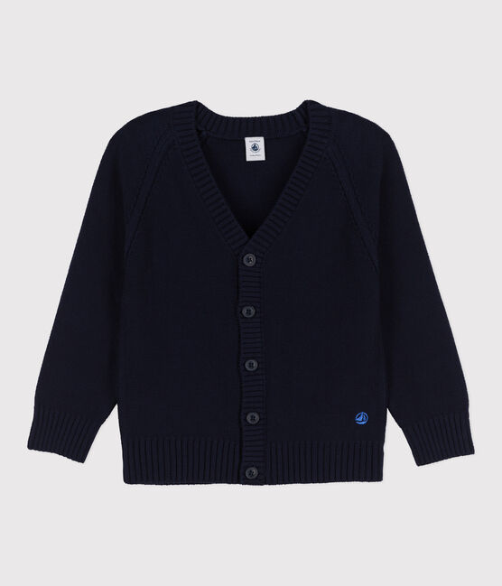 Gebreid jongensvest blauw SMOKING