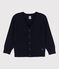Gebreid jongensvest blauw SMOKING