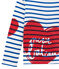 Creatief marinetruitje voor meisjes wit MARSHMALLOW/blauw PERSE