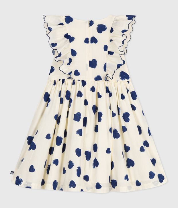 Robe enfant sans manche en coton bleu/bleu