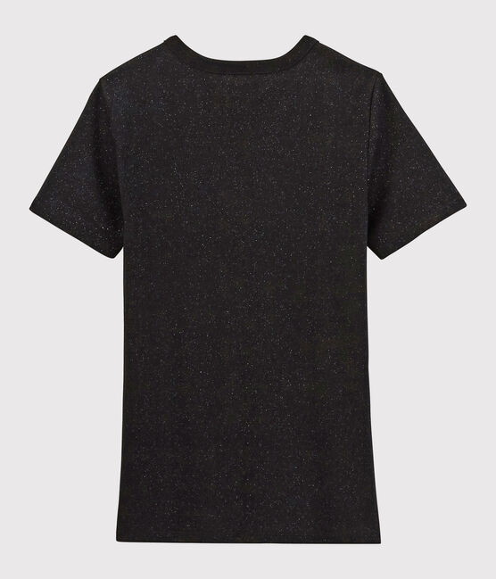Iconisch Dames T-shirt met ronde hals zwart NOIR/ ARGENT