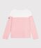 Gestreept katoenen marineshirt voor dames roze MARSHMALLOW/ FLAMAND