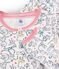 Pyjama petite fille en côte blanc MARSHMALLOW/blanc MULTICO