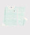 Pyjama snugfit imprimé vagues vertes petit garçon en coton blanc MARSHMALLOW/ VERT