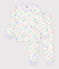 Kinderpyjama van fleece met drakenprint wit/multicouleur