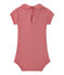 Body bébé fille à col rayé rouge TERKUIT/blanc MARSHMALLOW