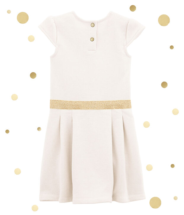 Robe en molleton blanc/jaune